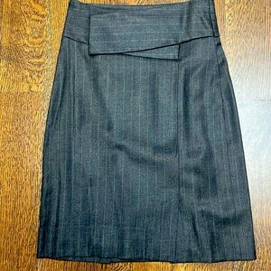 Vintage Armani grey pinstriped wool skirt.  Size 2